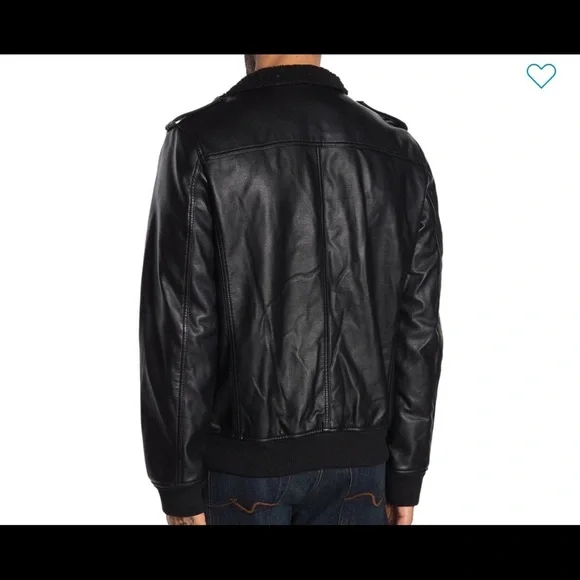 levi's faux leather & faux shearling bomber jacket - Picture 2 of 6